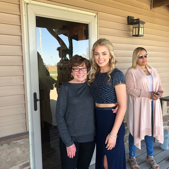 Blue Sherri hill dress - Picture 4 of 6